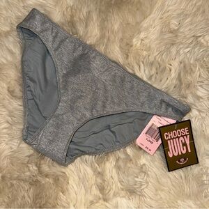 NWT XL Juicy Couture Silver Bikini Bottom